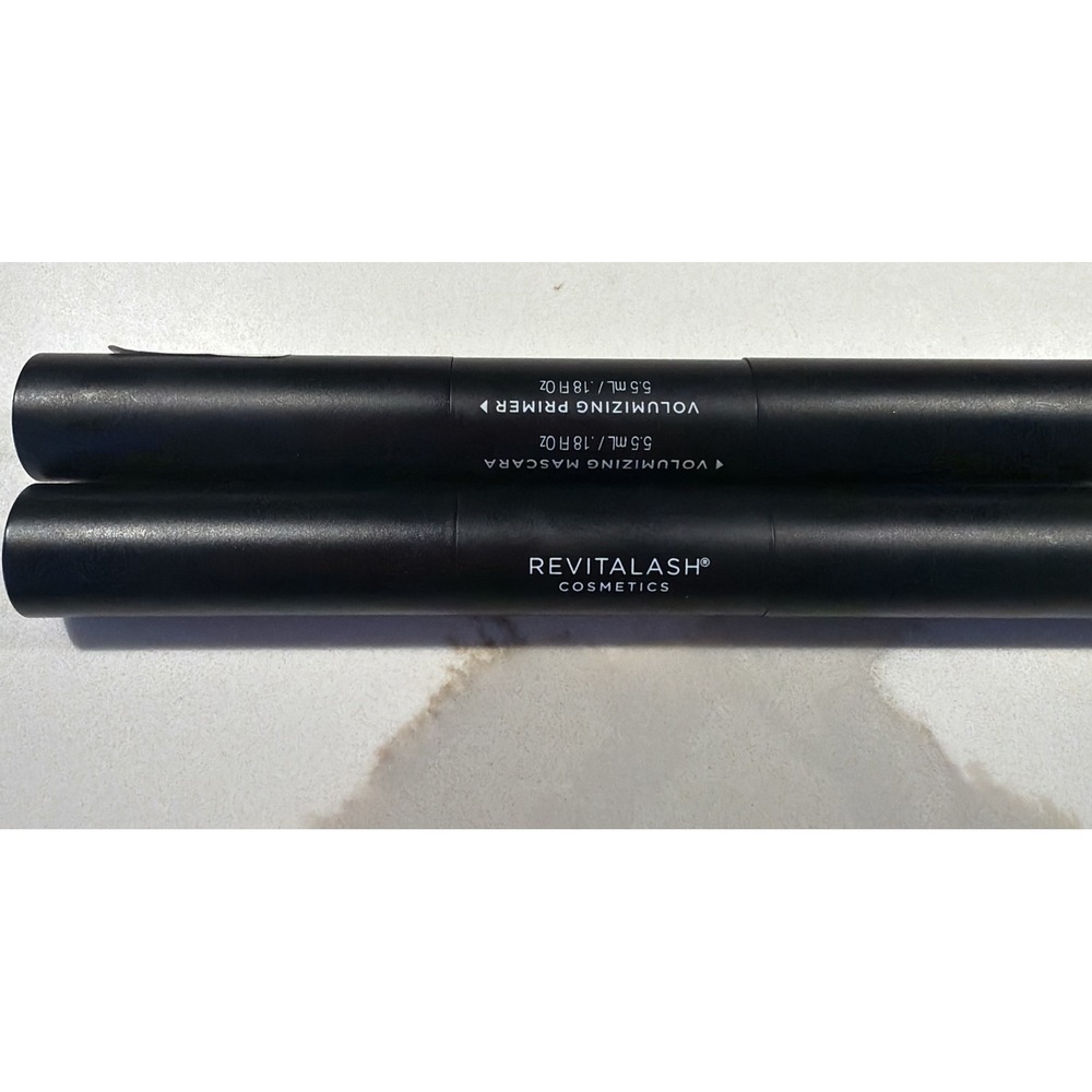 2 PACK OF Brand new Revitalash Mascara Black Double End Volume Set Primer No Box